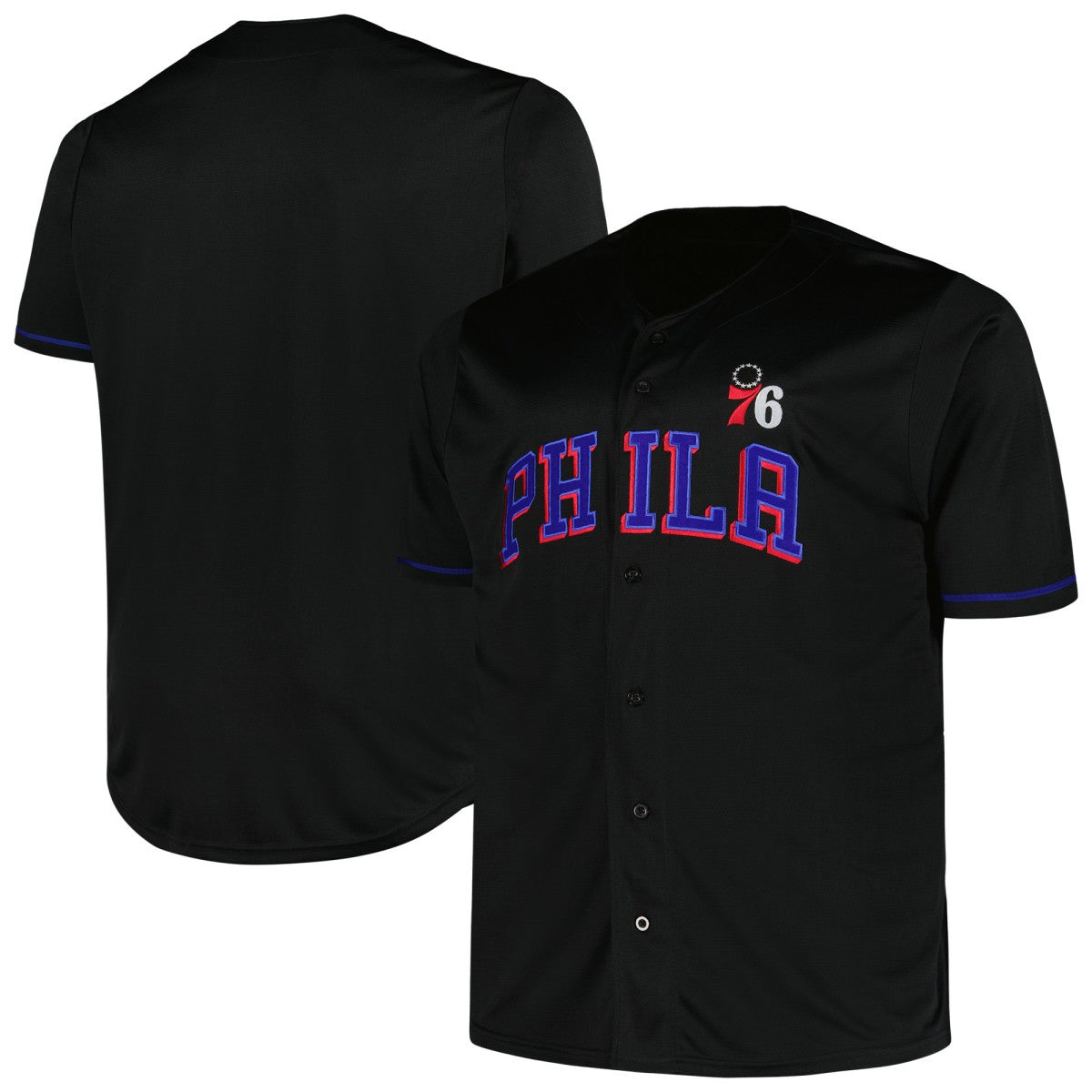 Philadelphia 76ers Profile Big & Tall Pop Jersey Black - NBA