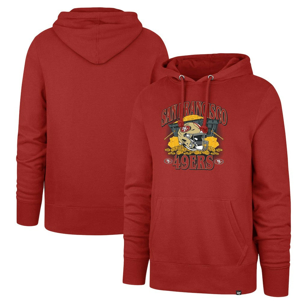 San Francisco 49ers '47 Men's Regional Headline Hoodie Scarlet | 47 brand
