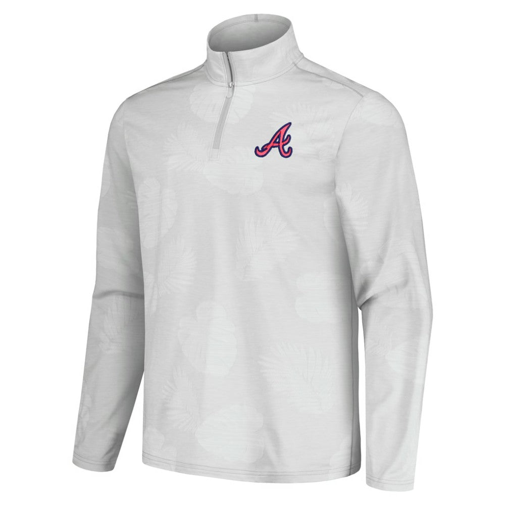 Atlanta Braves Tommy Bahama Delray Frond IslandZone Half-Zip Jacket - MLB
