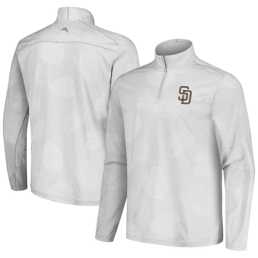 San Diego Padres Tommy Bahama Delray Frond IslandZone Half-Zip Jacket - MLB