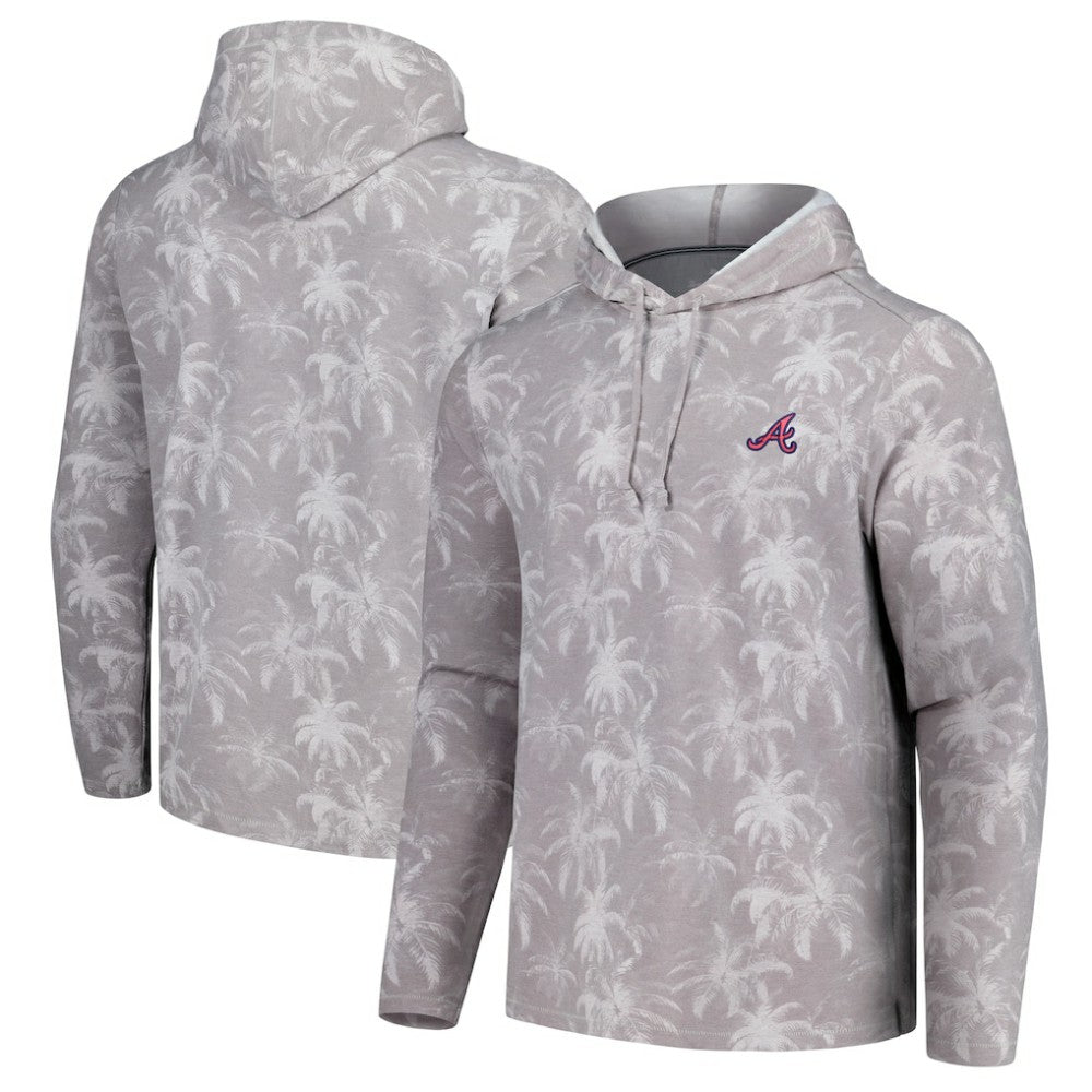 Atlanta Braves Tommy Bahama Palm Frenzy Hoodie Long Sleeve T-Shirt - MLB