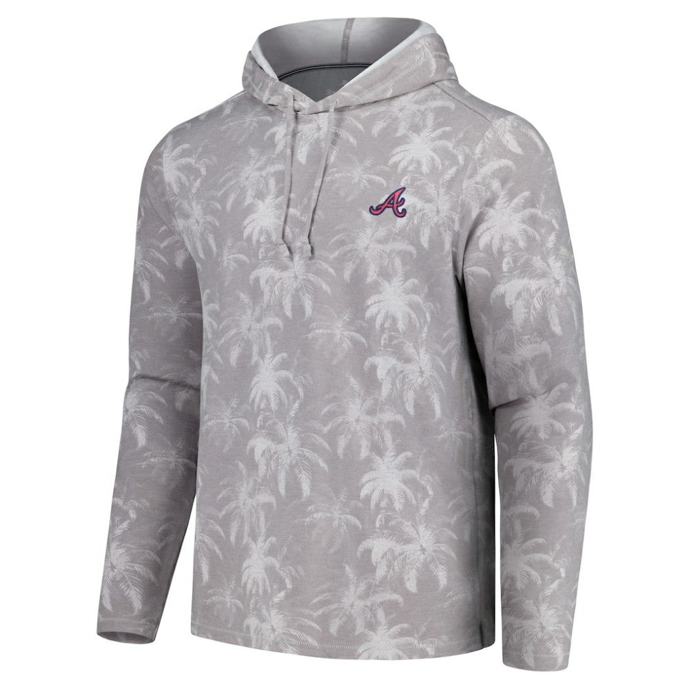 Atlanta Braves Tommy Bahama Palm Frenzy Hoodie Long Sleeve T-Shirt - MLB