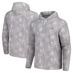 Minnesota Vikings Palm Frenzy Hoodie Long Sleeve T-Shirt Gray | Tommy Bahama