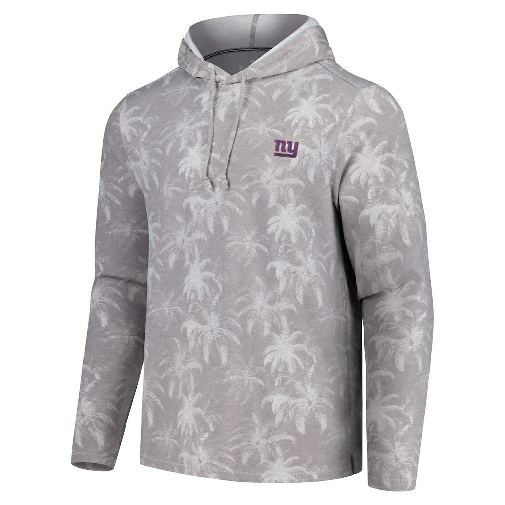 New York Giants Palm Frenzy Hoodie Long Sleeve T-Shirt Gray | Tommy Bahama