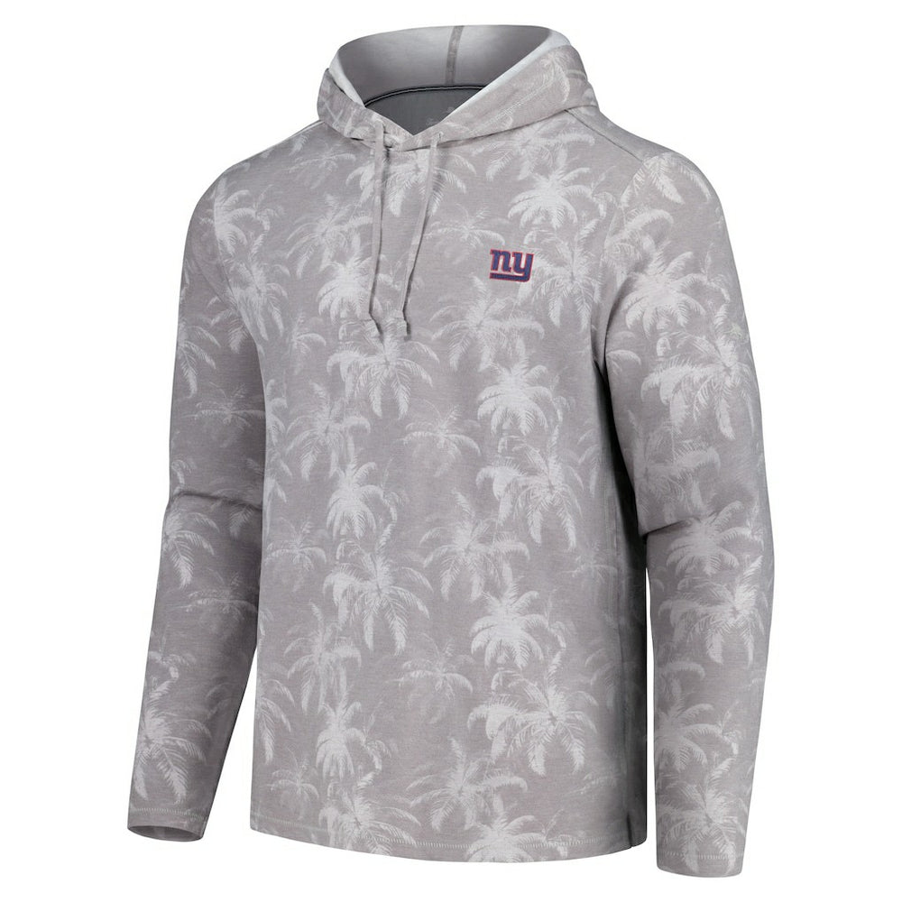 New York Giants Palm Frenzy Hoodie Long Sleeve T-Shirt Gray | Tommy Bahama
