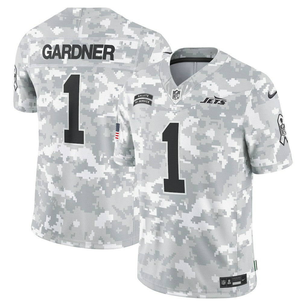 Sauce Gardner New York Jets 2024 Salute to Service Limited Jersey Arctic Camo | Nike for Sale