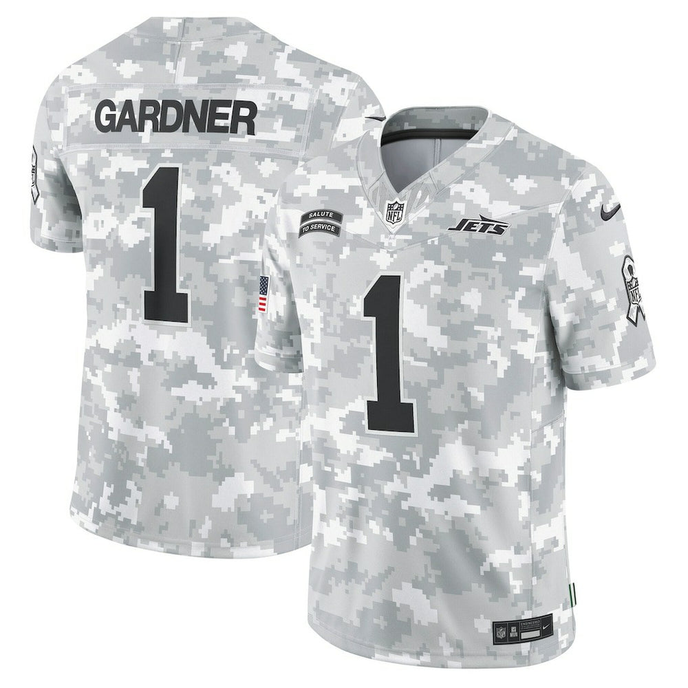 Sauce Gardner New York Jets 2024 Salute to Service Limited Jersey Arctic Camo | Nike for Sale