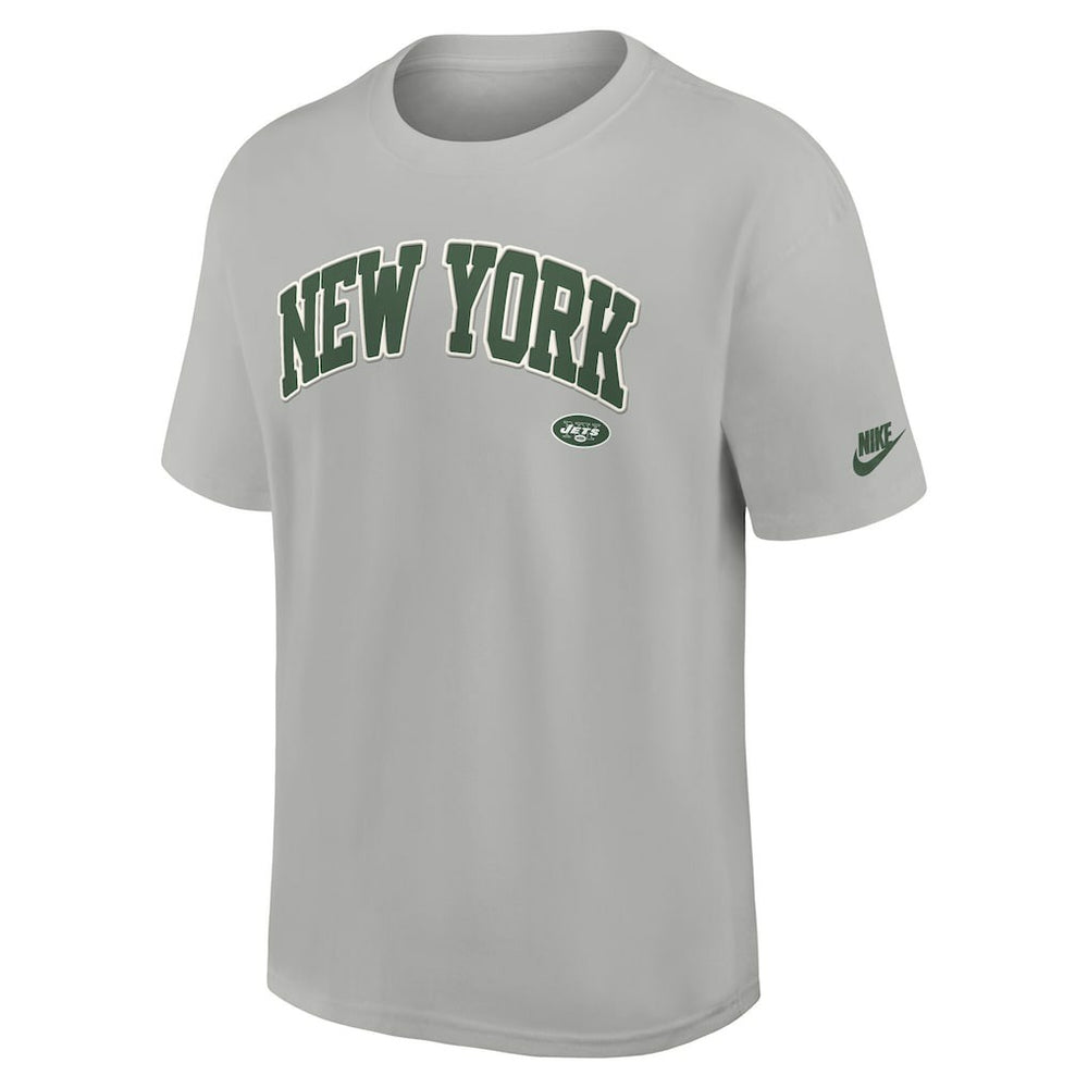 New York Jets Rewind Statement Max90 T-Shirt Gray | Nike for Sale