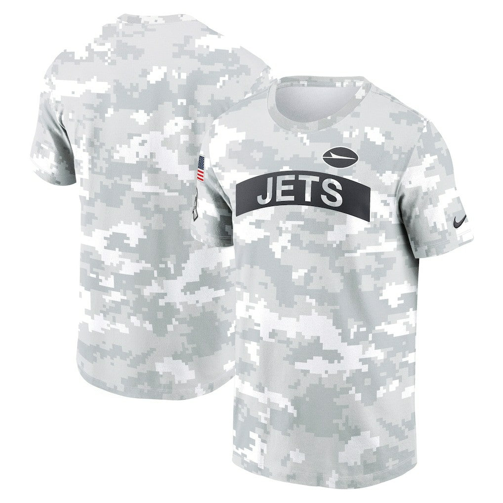 New York Jets 2024 Salute To Service Performance T-Shirt Arctic Camo | Nike for Sale