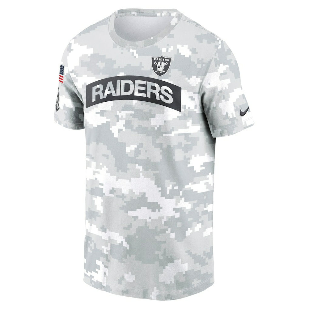 Las Vegas Raiders 2024 Salute To Service Performance T-Shirt Arctic Camo | Nike for Sale