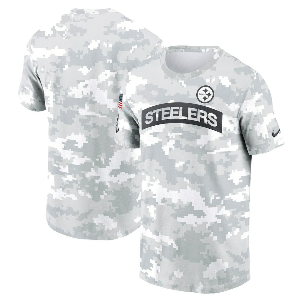 Pittsburgh Steelers 2024 Salute To Service Performance T-Shirt Arctic Camo | Nike for Sale