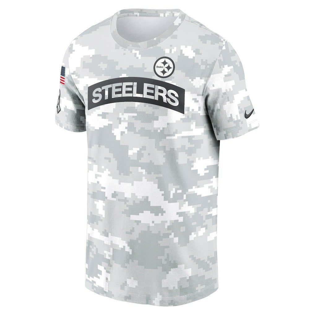 Pittsburgh Steelers 2024 Salute To Service Performance T-Shirt Arctic Camo | Nike for Sale