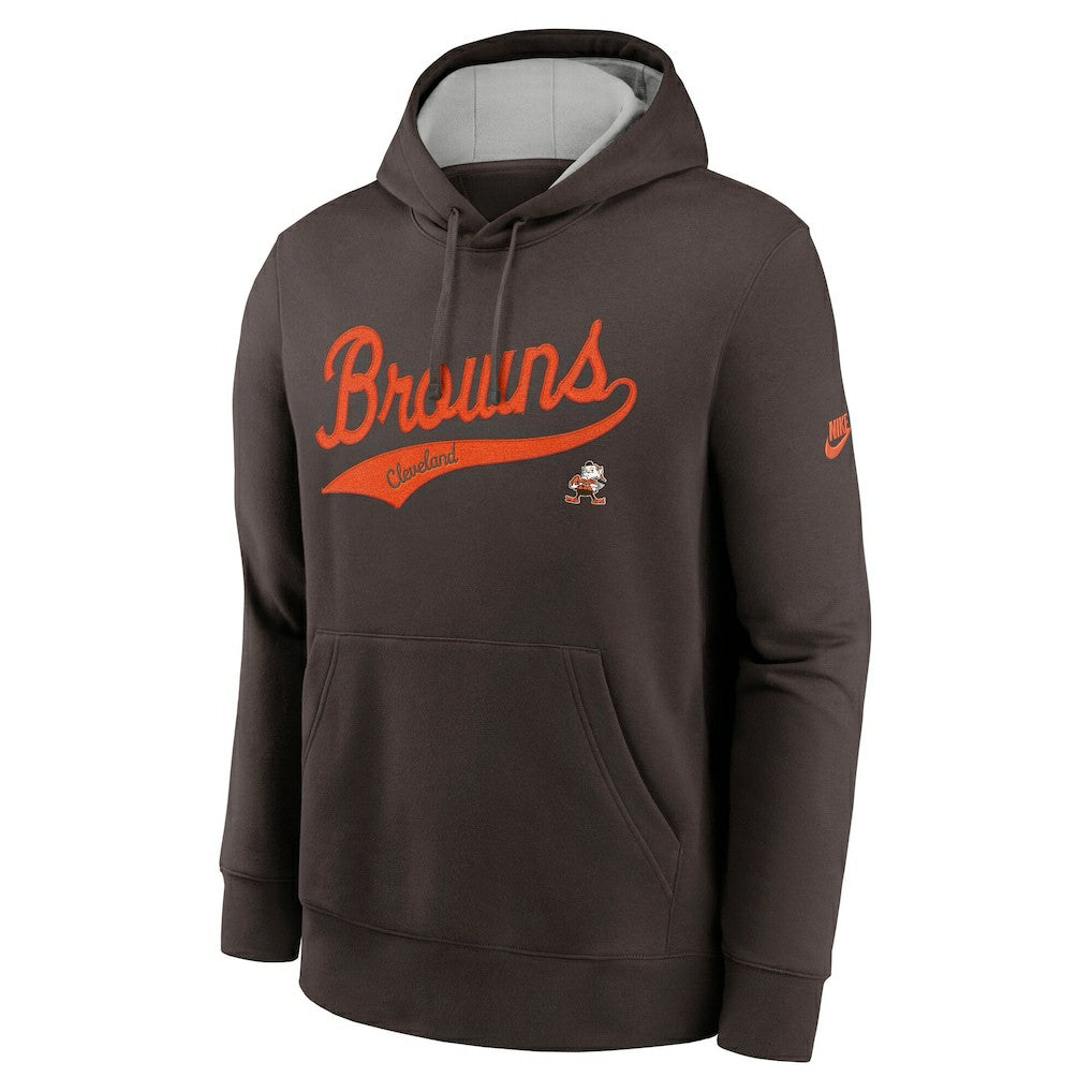 Cleveland Browns Rewind Club Logo Pullover Hoodie Brown | Nike for Sale