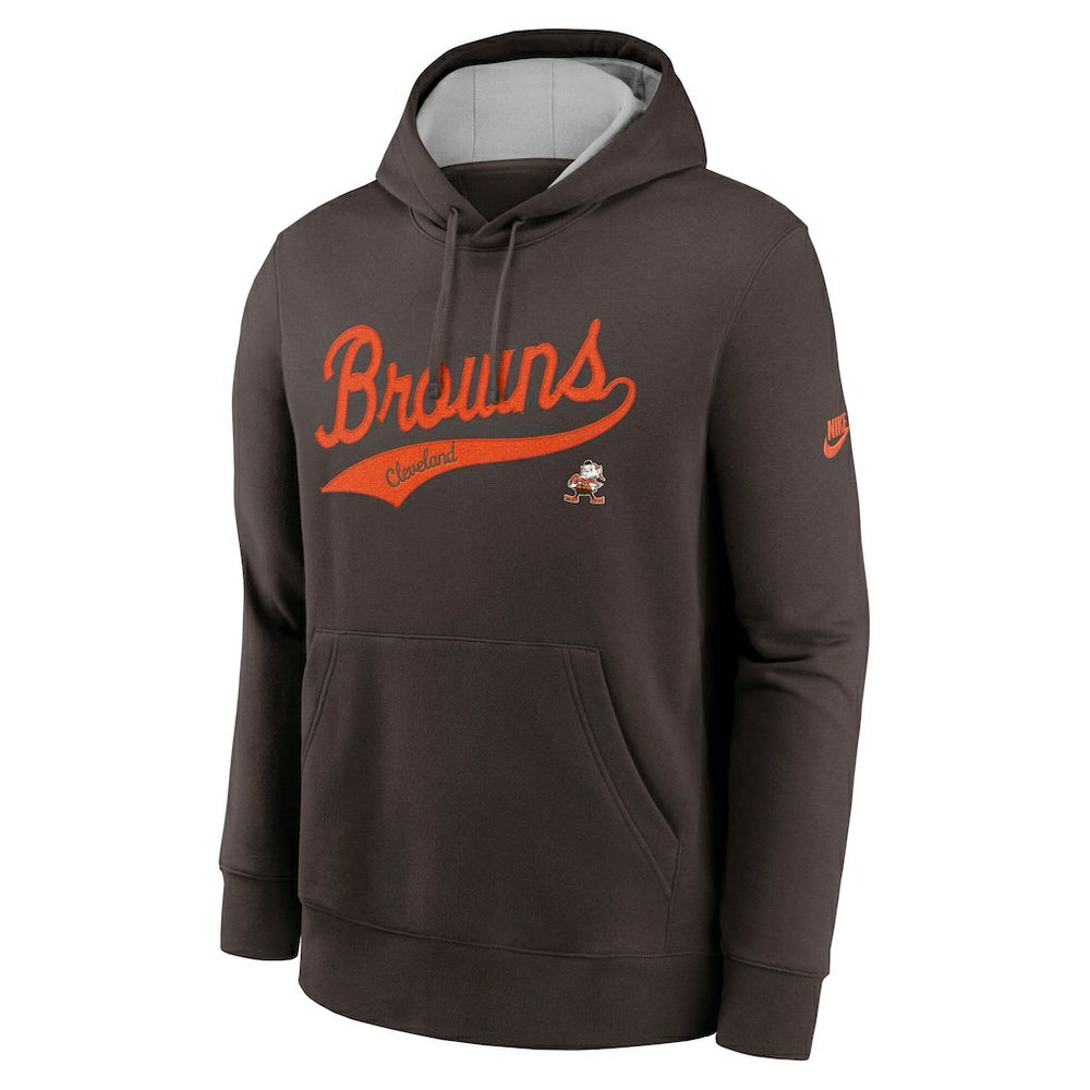 Cleveland Browns Rewind Club Logo Pullover Hoodie Brown | Nike for Sale