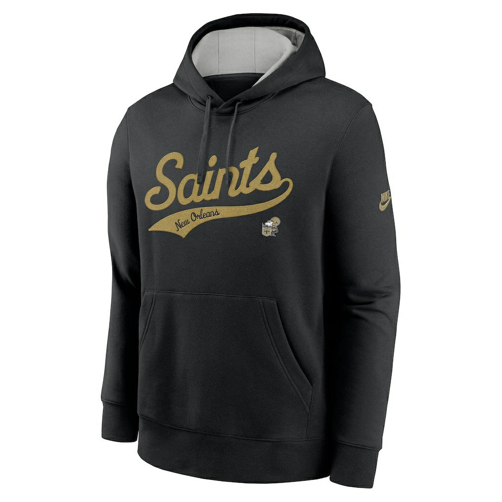 New Orleans Saints Rewind Club Logo Pullover Hoodie Black | Nike for Sale