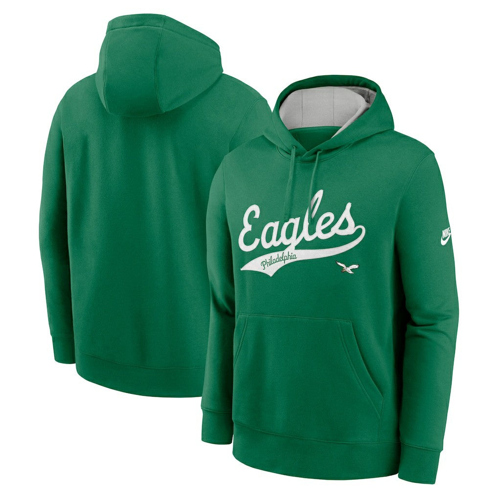 Philadelphia Eagles Rewind Club Logo Pullover Hoodie Kelly Green | Nike for Sale