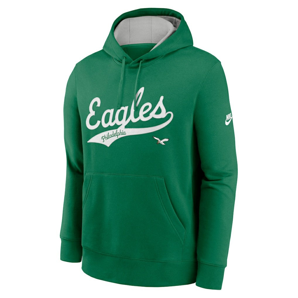 Philadelphia Eagles Rewind Club Logo Pullover Hoodie Kelly Green | Nike for Sale