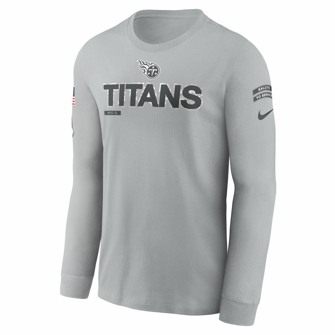 Tennessee Titans 2024 Salute To Service Long Sleeve T-Shirt Gray | Nike for Sale
