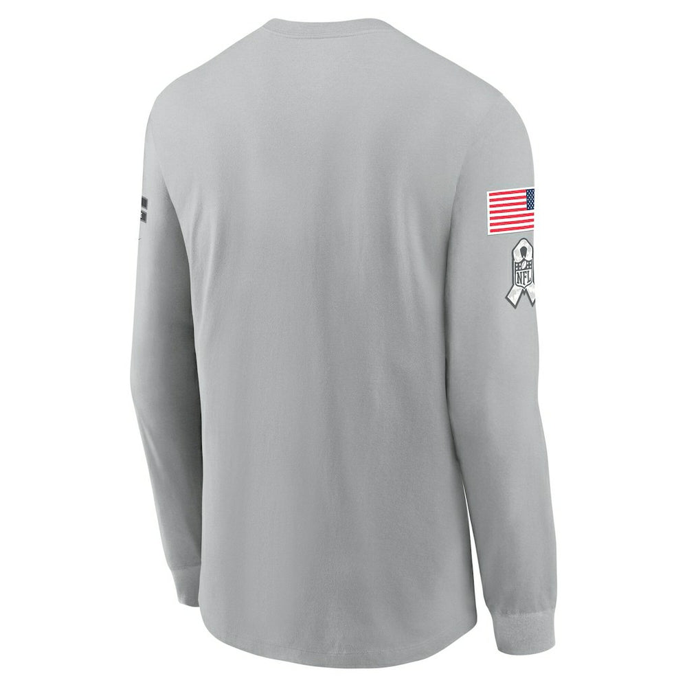 Cleveland Browns 2024 Salute To Service Long Sleeve T-Shirt Gray | Nike for Sale