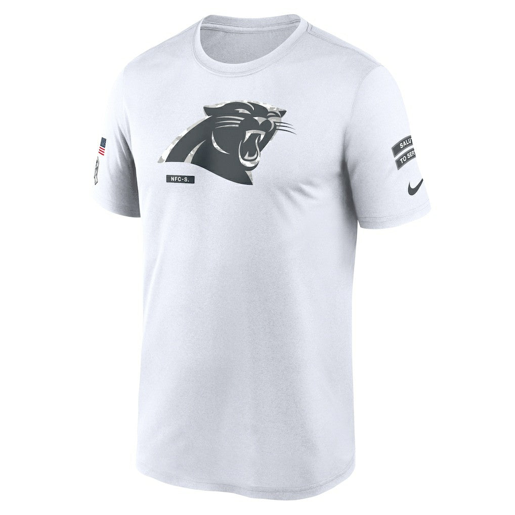 Carolina Panthers 2024 Salute To Service Legend Performance T-Shirt White | Nike for Sale