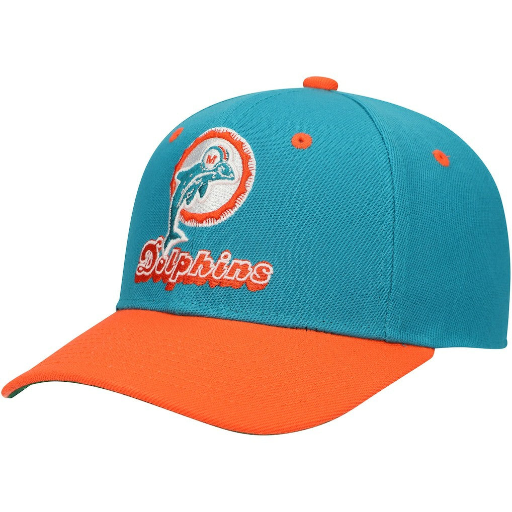 Miami Dolphins Youth All In 2.0 Adjustable Hat Aqua | Mitchell & Ness