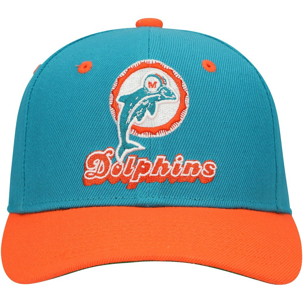 Miami Dolphins Youth All In 2.0 Adjustable Hat Aqua | Mitchell & Ness