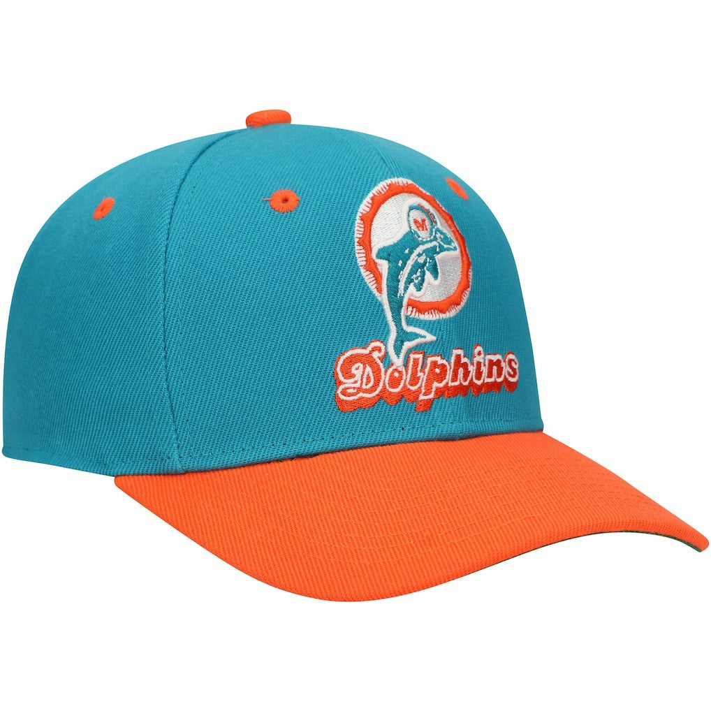 Miami Dolphins Youth All In 2.0 Adjustable Hat Aqua | Mitchell & Ness