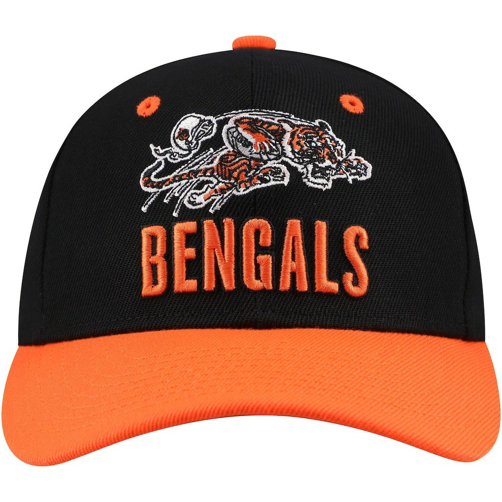 Cincinnati Bengals Youth All In 2.0 Adjustable Hat Black | Mitchell & Ness