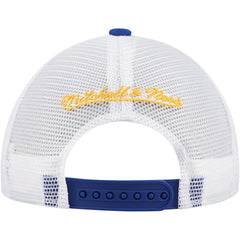 Los Angeles Rams Youth Stripe Trucker Adjustable Hat Royal | Mitchell & Ness