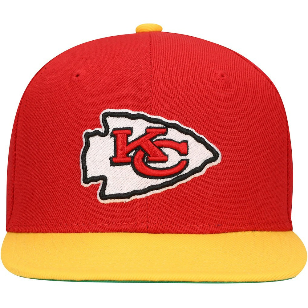 Kansas City Chiefs Youth Team Two-Tone Snapback Hat Red | Mitchell & Ness