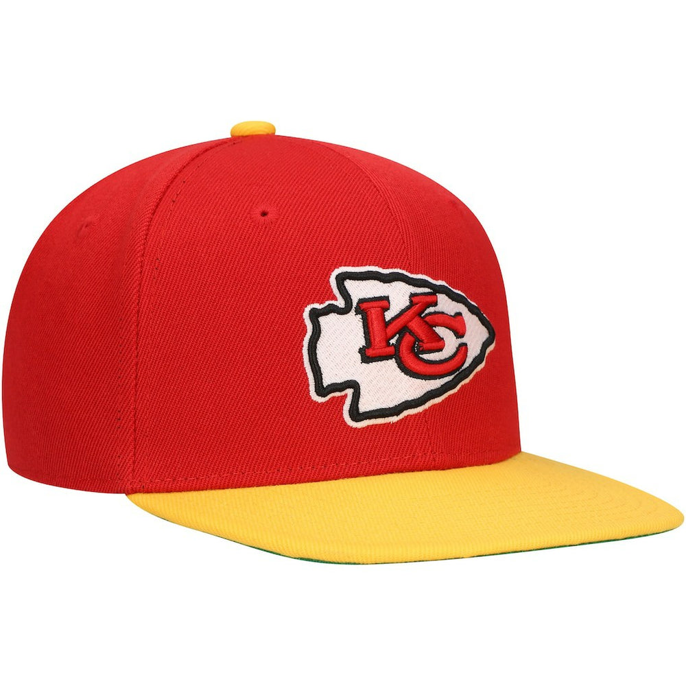 Kansas City Chiefs Youth Team Two-Tone Snapback Hat Red | Mitchell & Ness