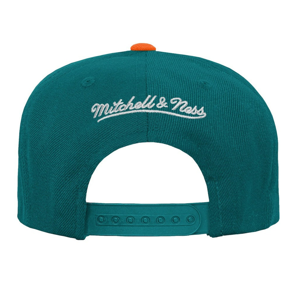Miami Dolphins Youth Team Two-Tone Snapback Hat Aqua | Mitchell & Ness
