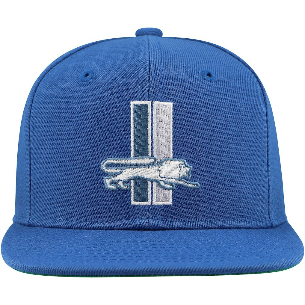 Detroit Lions Youth Gridiron Classics Ground Snapback Hat Blue | Mitchell & Ness