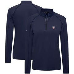 USWNT Levelwear Women's Kinetic Insignia Quarter-Zip Pullover Navy - FIFA World CUP