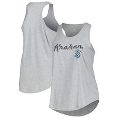 Seattle Kraken Fanatics Women's Plus Size Racerback Tank Top - Heather Gray - NHL