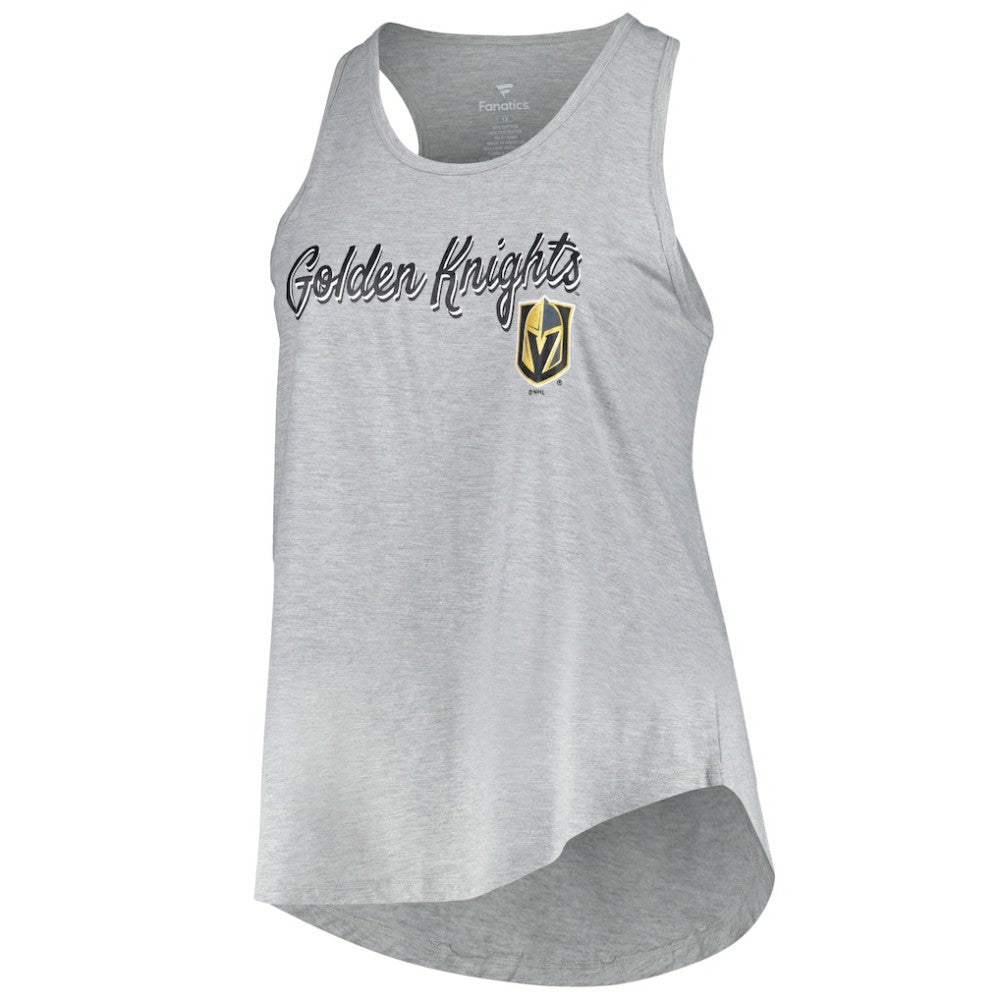 Vegas Golden Knights Fanatics Women's Plus Size Racerback Tank Top - Heather Gray - NHL