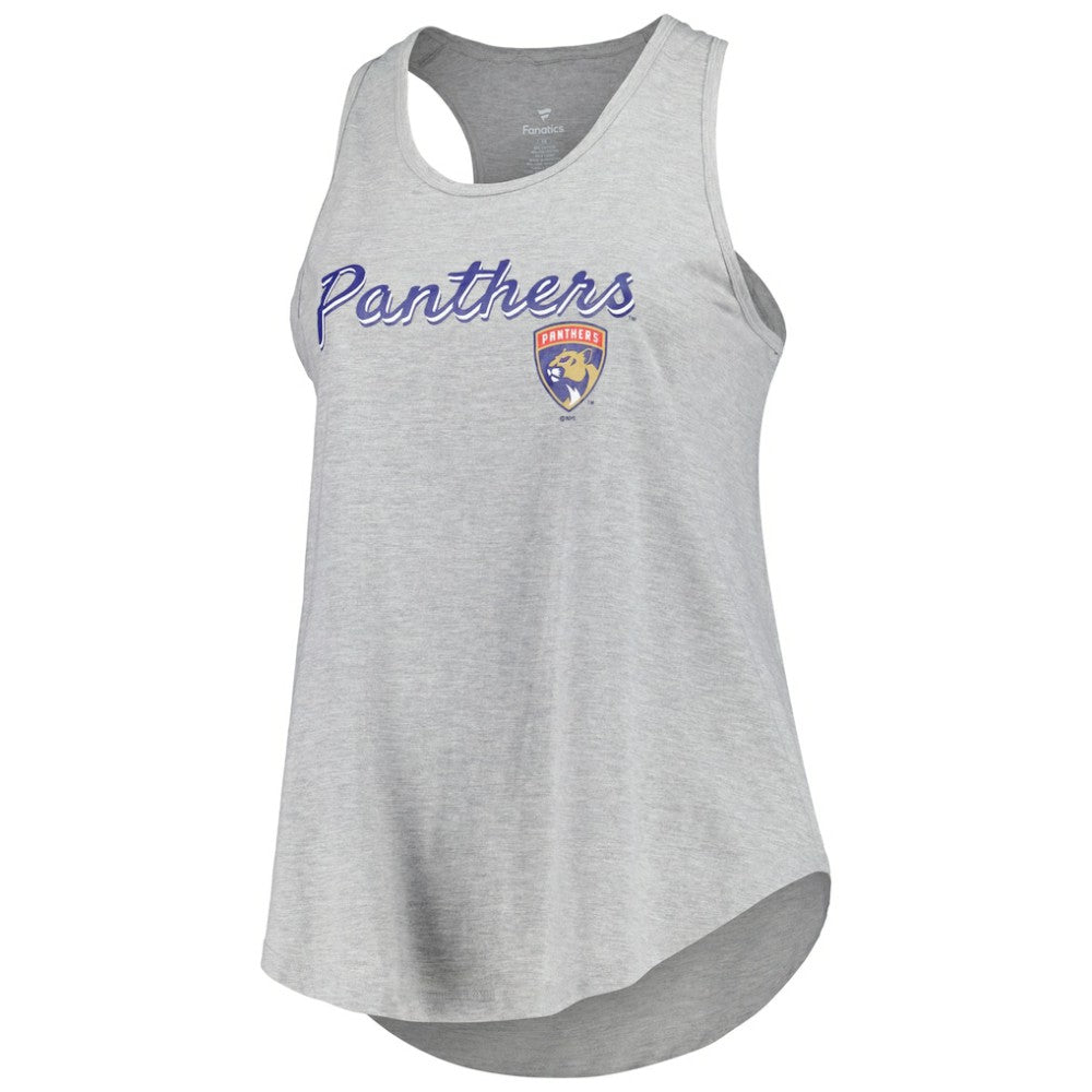 Florida Panthers Fanatics Women's Plus Size Racerback Tank Top - Heather Gray - NHL
