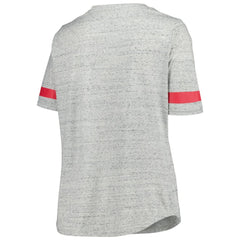 New Jersey Devils Fanatics Women's Plus Size Lace-Up T-Shirt - Heather Gray - NHL
