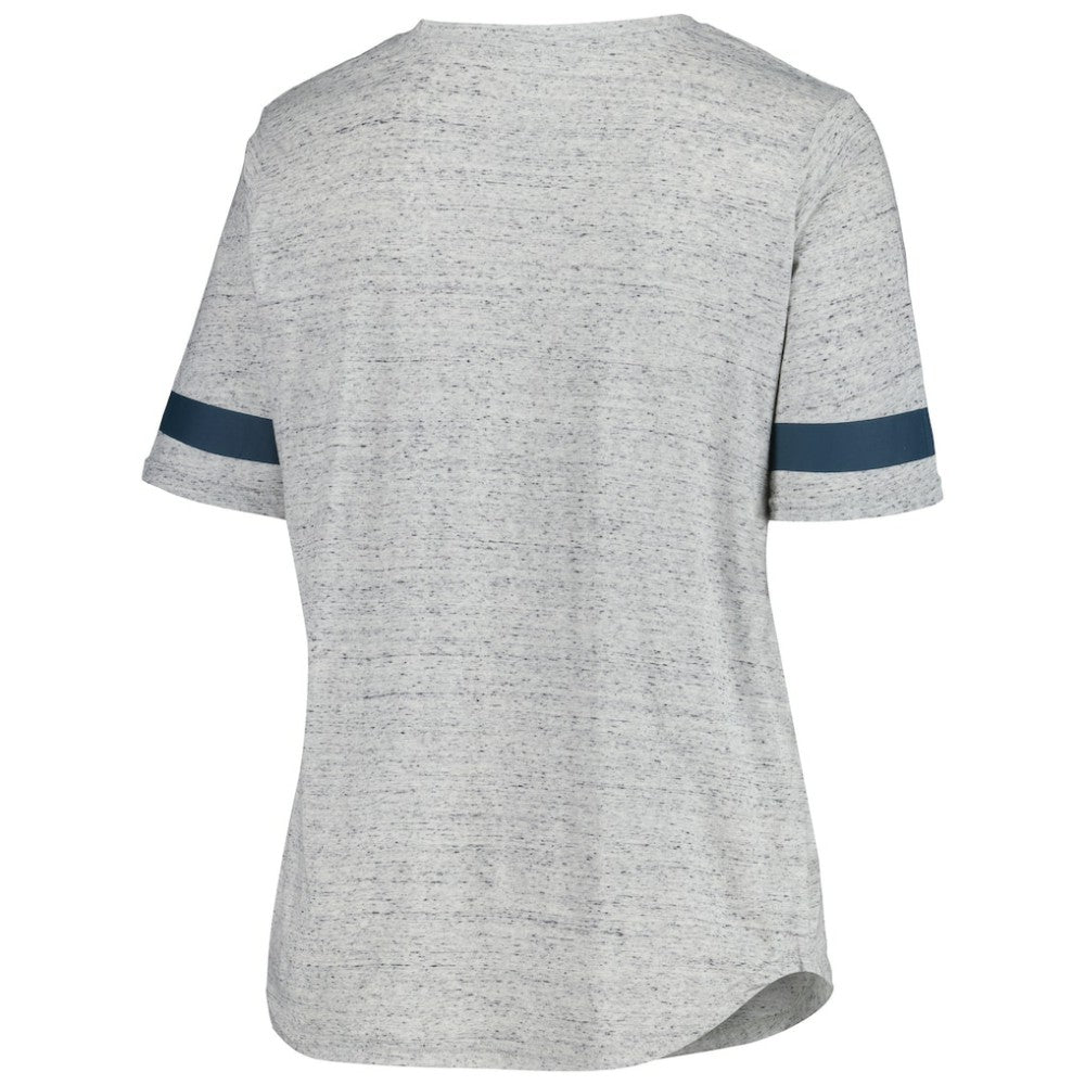 Seattle Kraken Fanatics Women's Plus Size Lace-Up T-Shirt - Heather Gray - NHL
