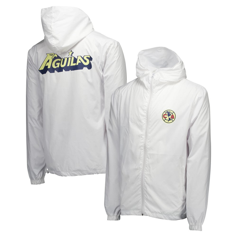 Club America Home Match Hoodie Full-Zip Windbreaker Jacket White - FIFA World CUP