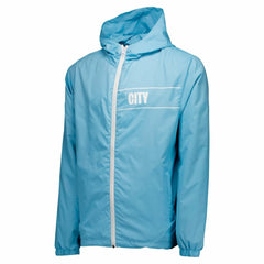 Manchester City Home Match Hoodie Full-Zip Windbreaker Jacket Light Blue - FIFA World CUP