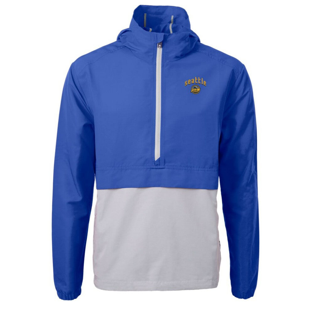 Seattle Mariners Cutter & Buck City Connect Charter Eco Recycled Half-Zip Anorak Jacket - MLB