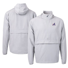 Atlanta Braves Cutter & Buck City Connect Charter Eco Recycled Half-Zip Anorak Jacket - MLB