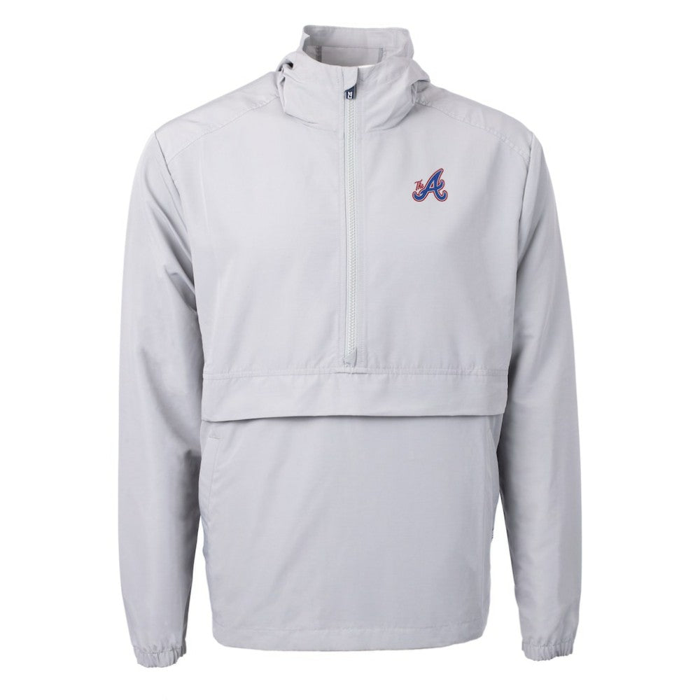 Atlanta Braves Cutter & Buck City Connect Charter Eco Recycled Half-Zip Anorak Jacket - MLB