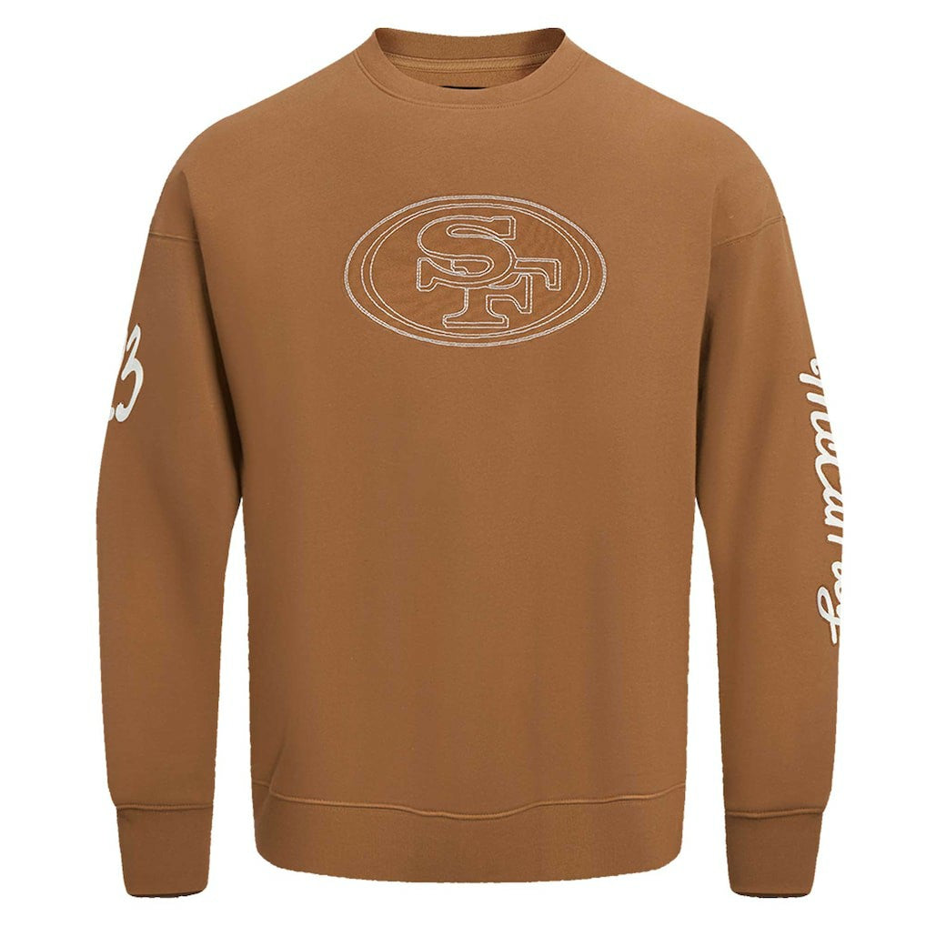 Christian McCaffrey San Francisco 49ers Pro Standard Pullover Crewneck Sweatshirt Brown | NFL