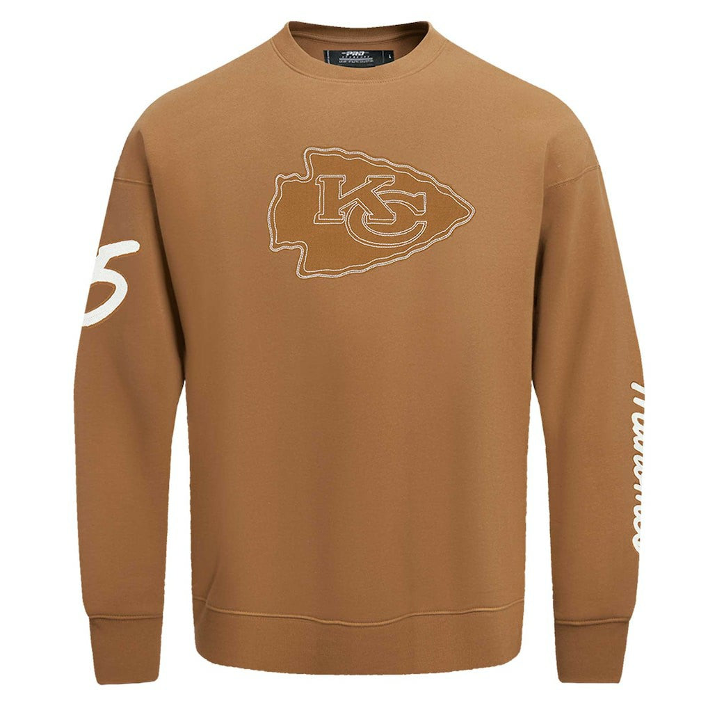 Patrick Mahomes Kansas City Chiefs Pro Standard Pullover Crewneck Sweatshirt Brown | NFL