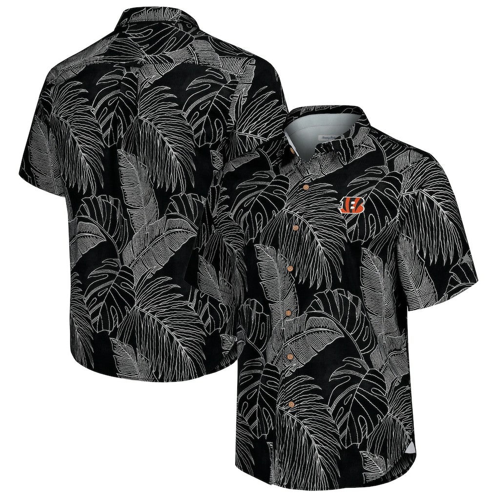 Cincinnati Bengals Sport Vine Line Button-Down Shirt Black | Tommy Bahama