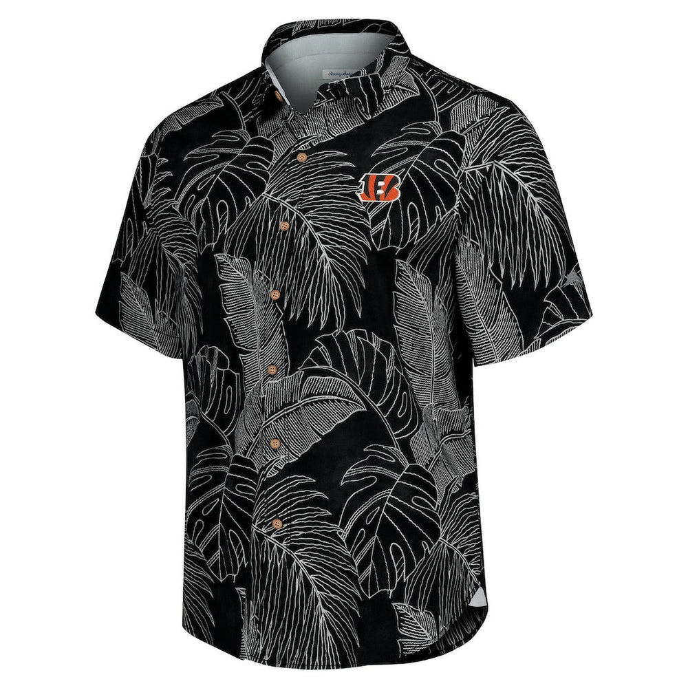 Cincinnati Bengals Sport Vine Line Button-Down Shirt Black | Tommy Bahama