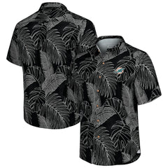 Miami Dolphins Sport Vine Line Button-Down Shirt Black | Tommy Bahama