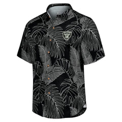 Las Vegas Raiders Sport Vine Line Button-Down Shirt Black | Tommy Bahama
